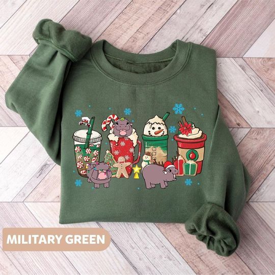 Discover Moo Deng Christmas Sweatshirt
