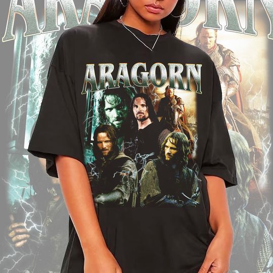Discover Vintage Style A.ragorn Shirt, Vintage 90s Grapic Tee, Gift For Fan Shirt, Unisex L.ord of the Ri.ngs shirt