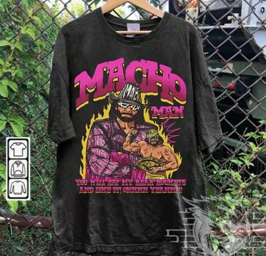 Discover Macho Man Randy Savage Tee Shirt 90s Wrestler Wrestling