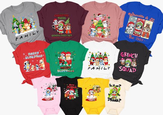 Discover Custom BlueyDad Christmas Matching Family Shirts