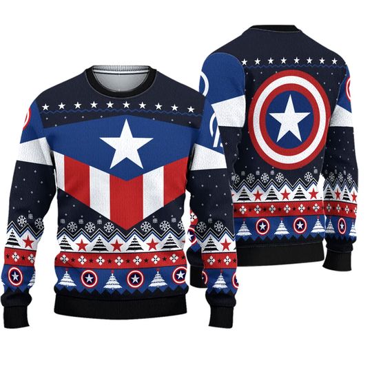 Discover Captain Americas Ugly Christmas Ugly Sweater