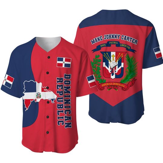 Discover Personalized Dominican Republic 3D Baseball Jersey Shirt