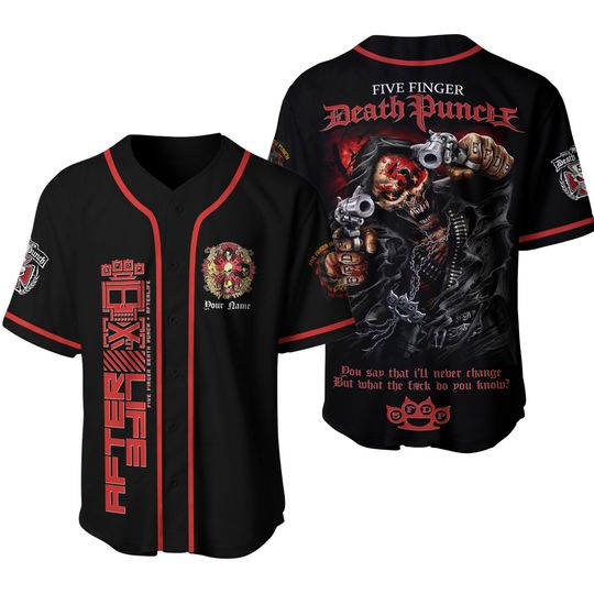 Discover Personalized Five Finger Death Punch Jersey, Heavy Metal Baseball Shirt