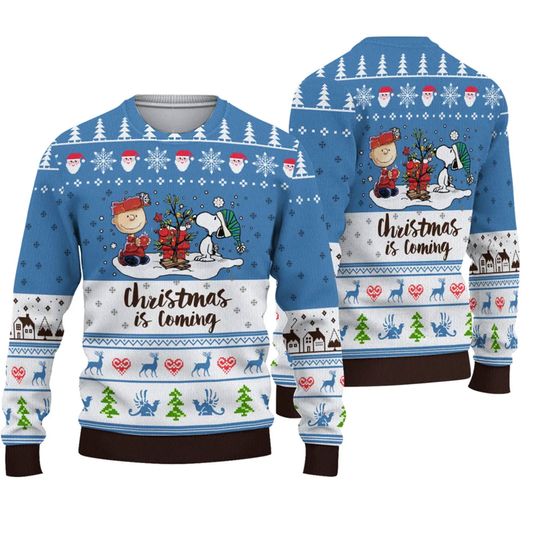 Discover Peanut Snoopy Christmas Is Comming Wool Knitted Sweater