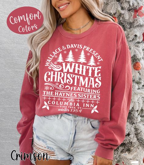 Discover White Christmas Movie Sweatshirt with Pine Tree