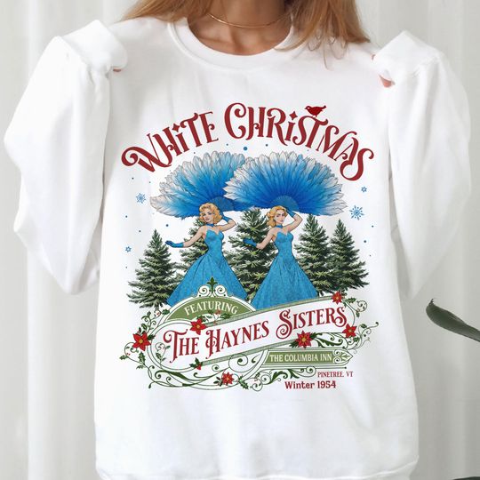 Discover White Christmas Sweatshirt with Columbia Inn Design