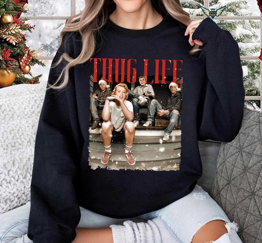 Discover Thug Life White Christmas Movie Sweatshirt