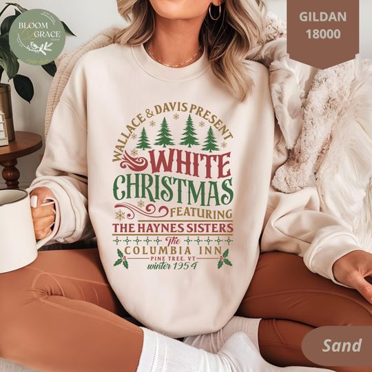 Discover White Christmas Sweatshirt featuring Columbia Inn