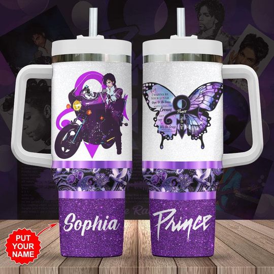 Discover Custom Prince Pur Rain 40oz Tumbler - Drinkware