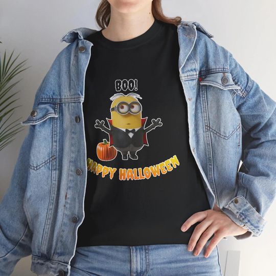 Discover Minions Halloween Shirt, Despicable Me T-shirt, Yellow Creatures Graphic Tee, Halloween Party Costume