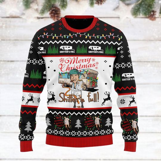 Discover Christmas Shitters Full Ugly Sweater, National Lampoons Xmas Sweater