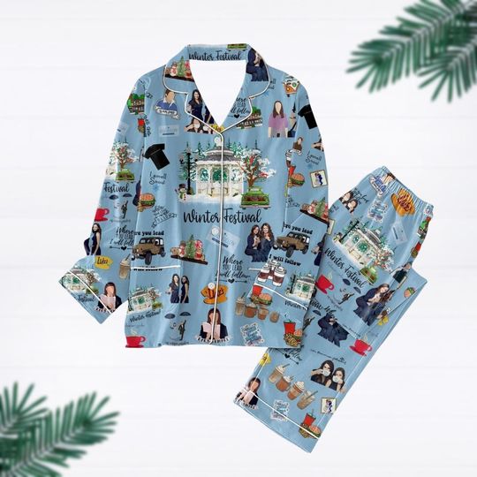 Discover Christmas Gilmore Girls Pajamas, Stars Hollow Connecticut Pajamas Set