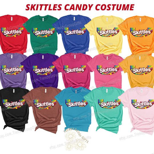 Discover Skitles group candy shirt candy group halloween costumes Skittle