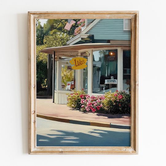 Discover Luke's Diner Stars Hollow Printable Wall Art, Autumn Cozy Room Decor