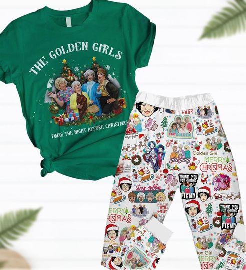 Discover The Stay Golden Pajamas, Golden Twas The Night Before Christmas Tshirt Pants
