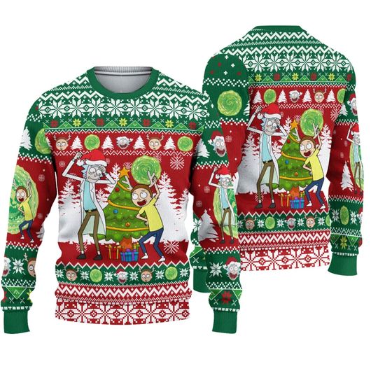 Discover Rick and Rickandmorty Dancing Ugly Christmas Sweater