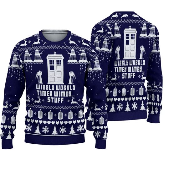Discover Wibbly Wobbly Timey Wimey Stuff Doctor 3D Sweaters