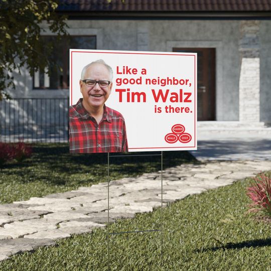 Discover Harris Walz Yard Sign, Funny Political Lawn Decor, Humorous Garden Signs, Election Yard Signs for Home & Office Display, Tim Walz