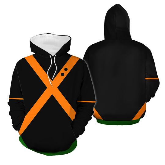 Discover Hero Anime Katsuki Bakugou Cosplay Costume 3D Hoodie