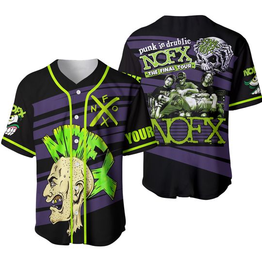 Discover Punk In Drublic The Final Tour 2024 Of NOFX Band Personalized Baseball Jersey