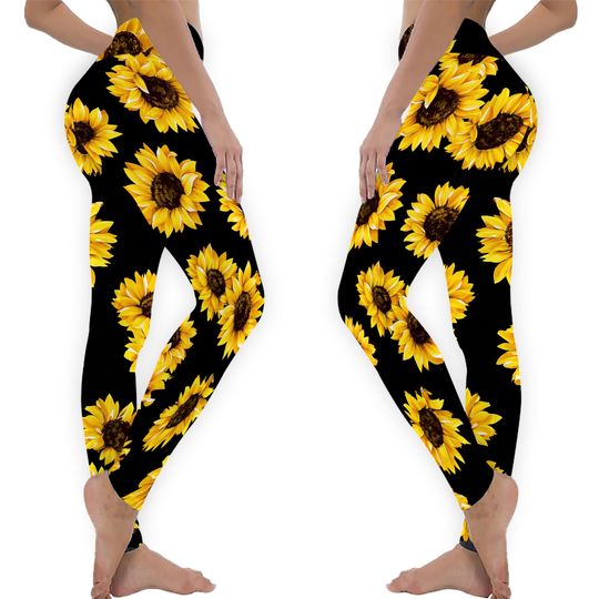 Discover Sunflower Flower Pattern Leggings