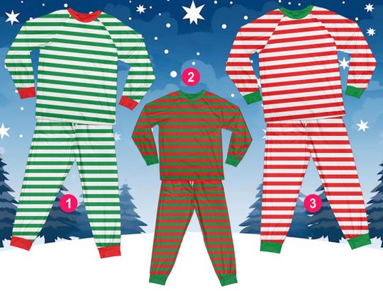Discover Family Christmas Raglan Pajamas Sets