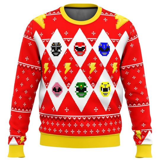 Discover Power Rangers Mighty Morphin Sweater, Costume Ugly Christmas Sweater, Most Wonderful