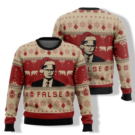 Discover False The Office Ugly Christmas Sweater, Dw Schrute Shirt, Movie Xmas Shirt