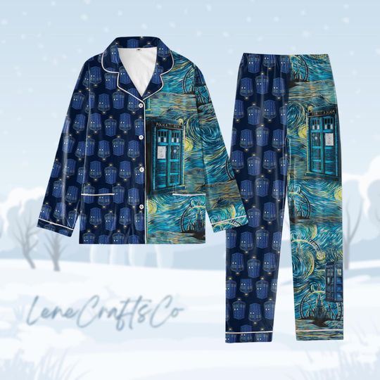 Discover Christmas Starry Night Pajamas, Van Gogh Art Pajamas Set
