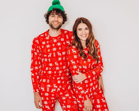 Discover Couples Christmas Pajamas Matching, Gift For Couple Unique, Xmas Matching
