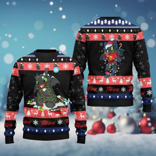 Discover Toothless Dragon Holiday Sweater