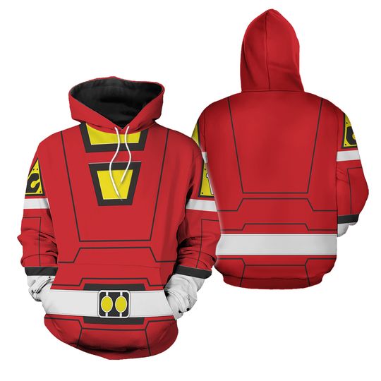 Discover Halloween Red Power Rangers Costume 3D Hoodie Jogger Sets