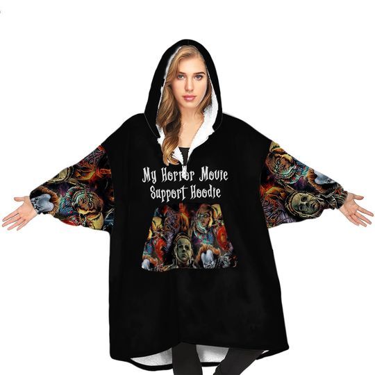 Discover My horror movie support Wearable Sweater Blanket