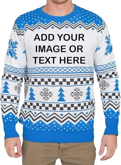 Discover Custom Sublimation Ugly Christmas Sweater Personalized Festive Holiday Cosplay