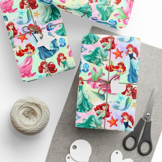 Discover Mermaid princess birthday Wrapping Papers
