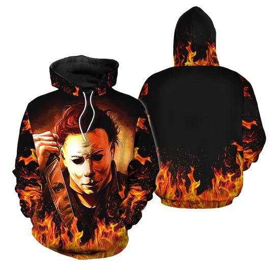 Discover Halloween Michael Myers Print Pullover 3D Hoodie