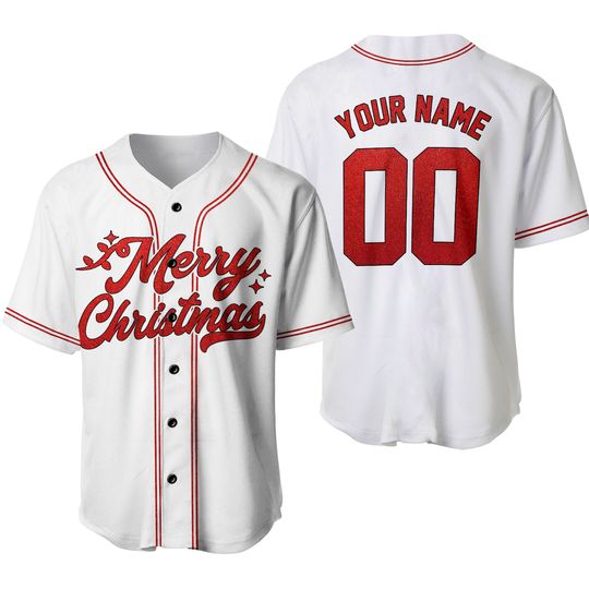 Discover Personalized Merry Christmas Baseball Jersey