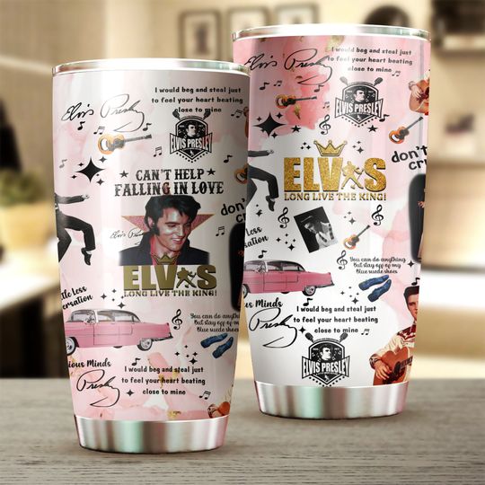 Discover Elvis Presley Stainless Steel Tumbler - King Of Rock
