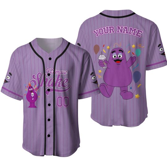 Discover Personalized Grimace Shake Baseball Jersey