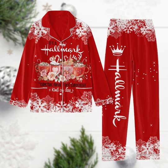 Discover It's A Hallmark Pajamas, Christmas Movie Hot Choocolate Thick Pj Set, Hot Cocoa Xmas Pj Set Pants, Marshmallows Holiday Pajamas