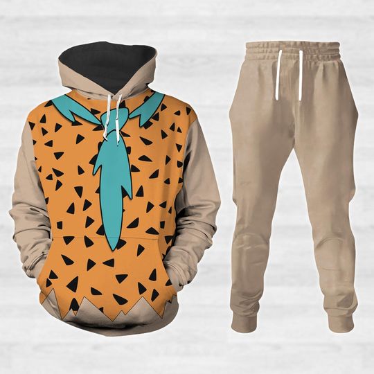 Discover Fred Flintstone Cosplay Hoodie and Joggers, Gift for Men