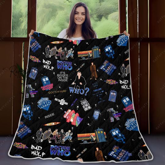 Discover Doctor Who Quilt - TARDIS Design Comforter Gift for Fans