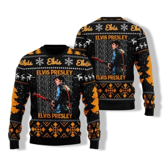 Discover Elvis Presley Rock and Roll Christmas Sweatshirt