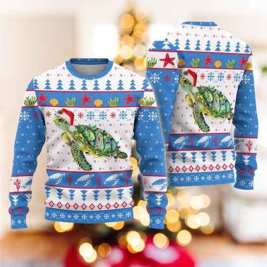 Discover Cute Turtle Ugly Christmas Sweater for Women