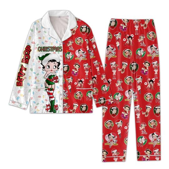 Discover Betty Boop Family Pajamas Set, Cartoon Pajama Christmas, Women Pjs Christmas, Betty Boop Pajamas, Christmas Gift Shirt, Pjs For Women