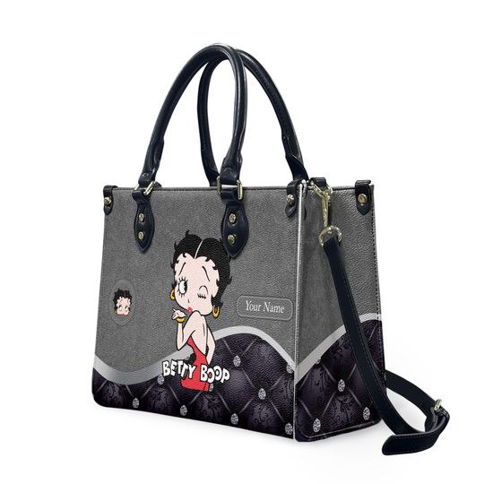 Discover Custom Name Betty Boop Leather Handbag, Betty Boop Leather Bag