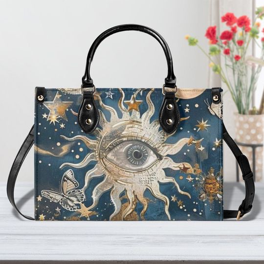 Discover Celestial Eye Leather Bag, Unique Gift for Her