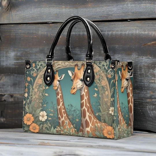 Discover Giraffe Lover Leather Bag, Unique Gift for Her