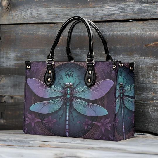 Discover Dragonfly Leather Bag, Unique Gift for Her