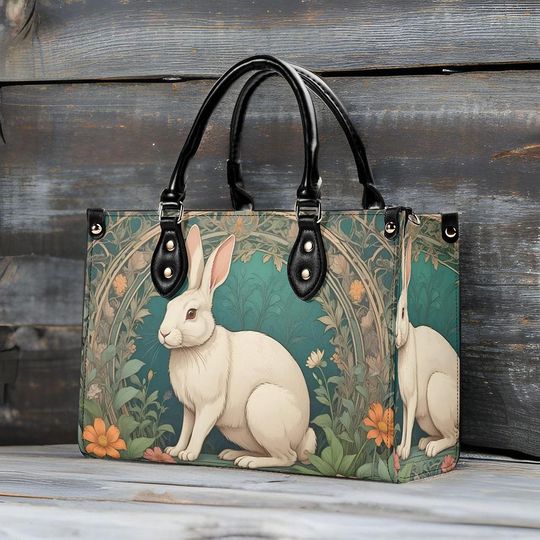 Discover Rabbit Gift Leather Bag, Unique Gift for Her